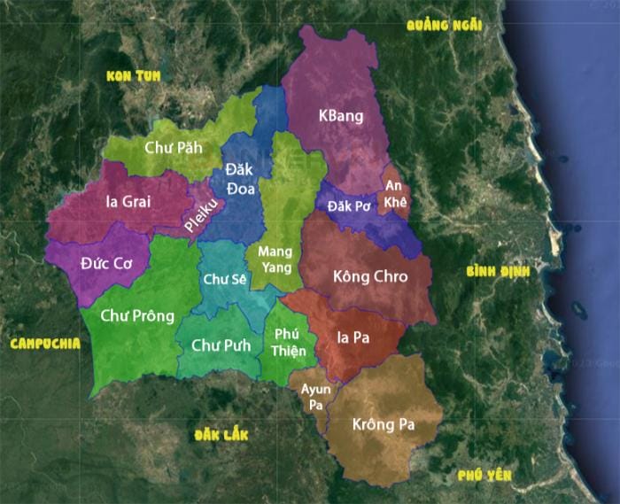 Tổng quan về đơn vị hành chính cấp huyện của Gia Lai