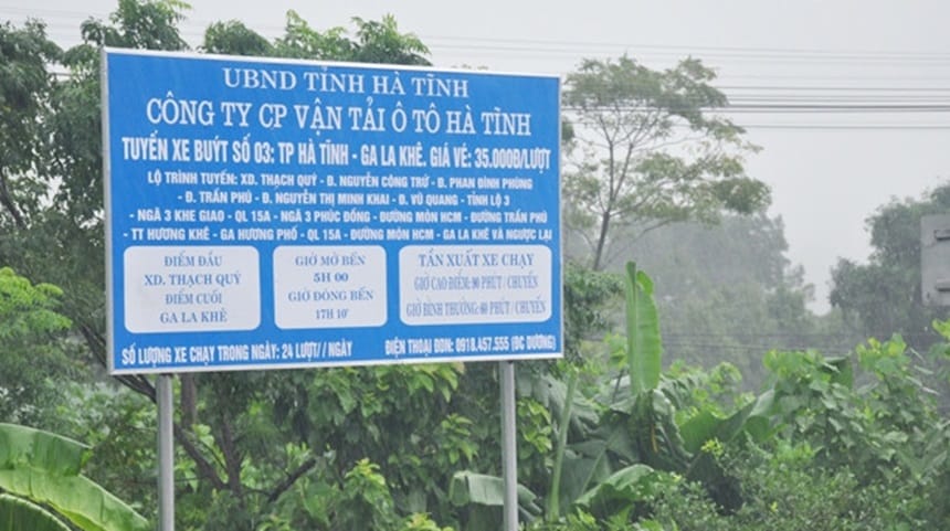 Lộ trình xe buýt Hà Tĩnh số 03 chi tiết
