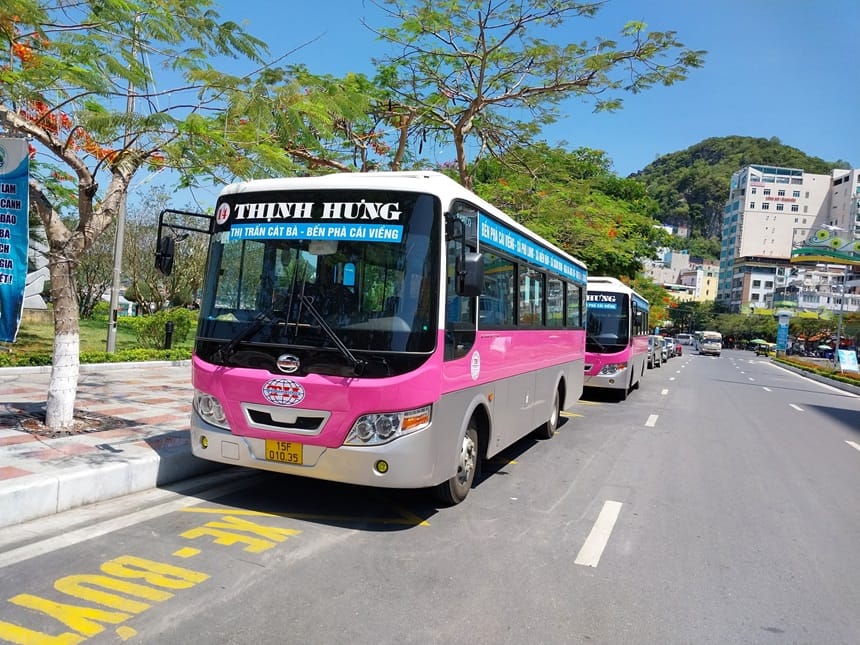 Lịch trình xe buýt Thịnh Hưng Hải Phòng số 14 Cát Bà Cái Viềng