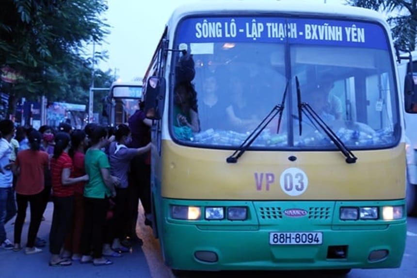 Xe buýt VP 03 có lượng khách lớn với tần suất dày