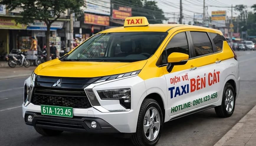 Bến Cát là khu vực đang phát triển dịch vụ taxi mạnh mẽ