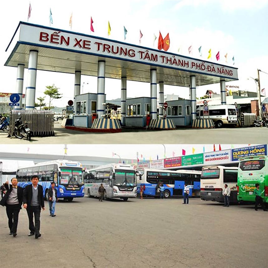 Điểm cuối của hành trình xe buýt tại bến xe Trung tâm Đà Nẵng