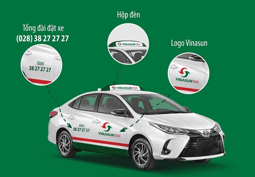 Ghi nhớ cách nhận diện taxi Vinasun để di chuyển an toàn