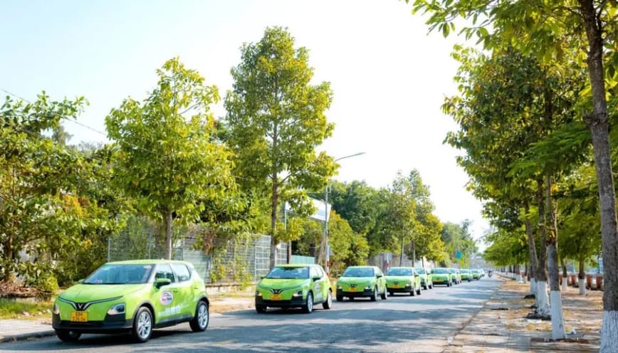 Hình ảnh dãy xe taxi tại Kiên Giang
