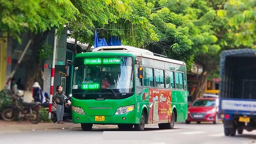 Lộ trình xe buýt Quảng Ngãi Sa Huỳnh đi qua các huyện phía Nam