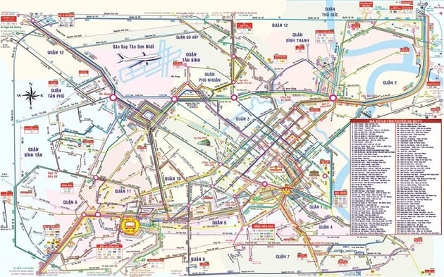Tuyến bus 150 có quãng đường di chuyển qua nhiều điểm quan trọng