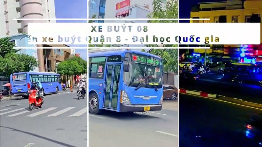 Tuyến buýt số 8 chạy qua nhiều điểm dừng tối ưu