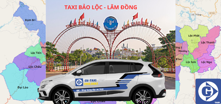 Ảnh chụp màn hình ứng dụng đặt xe công nghệ GV-Taxi tại Bảo Lộc Lâm Đồng