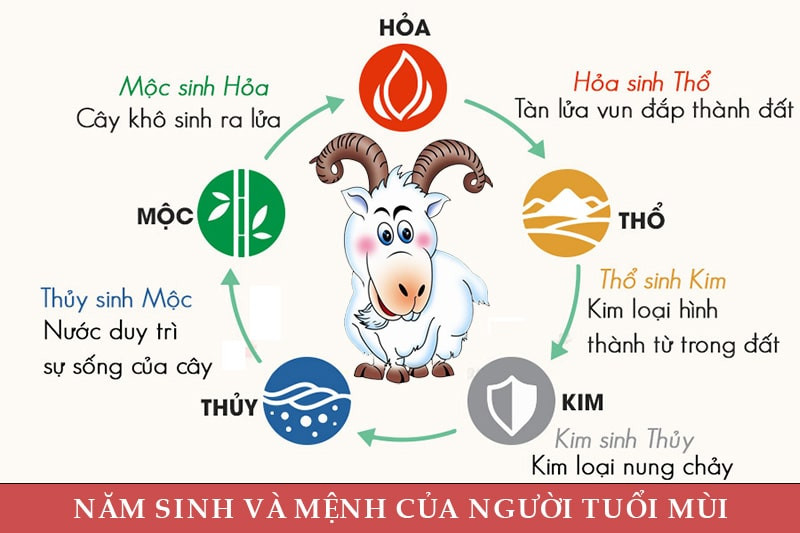 Ảnh minh họa các năm sinh và mệnh của người tuổi Mùi