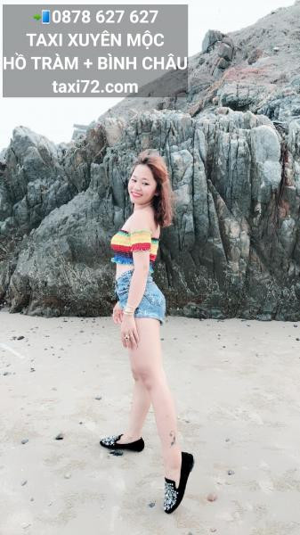 Bãi biển Hồ Tràm với cát trắng và nước biển trong xanh