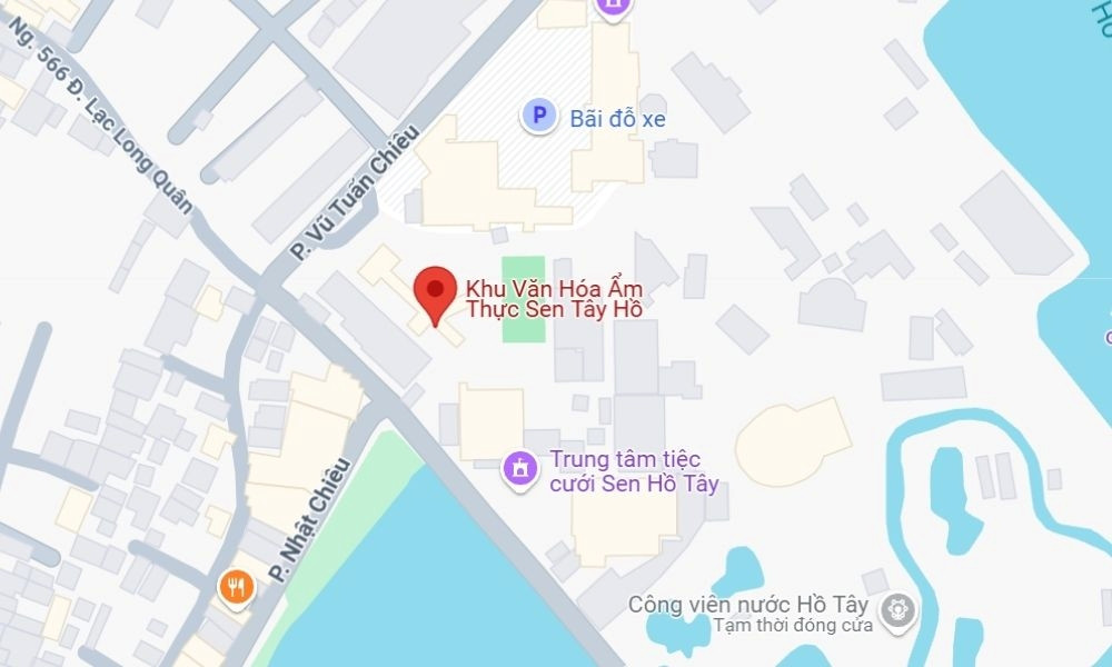 Bản đồ chỉ đường đến Buffet Sen Tây Hồ ở Hà Nội