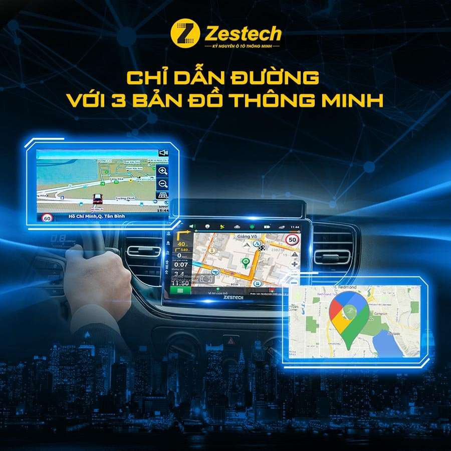 Bản đồ dẫn đường VietMap thông minh cảnh báo tốc độ trên màn hình Zestech Z800+