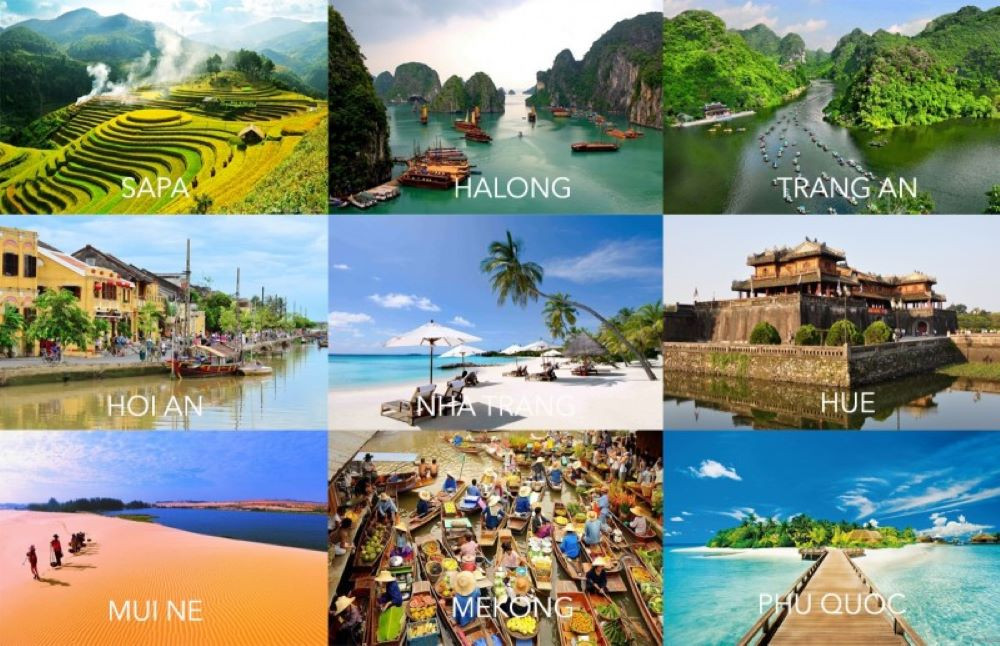 Bản đồ du lịch Việt Nam, giới thiệu các điểm đến nổi bật