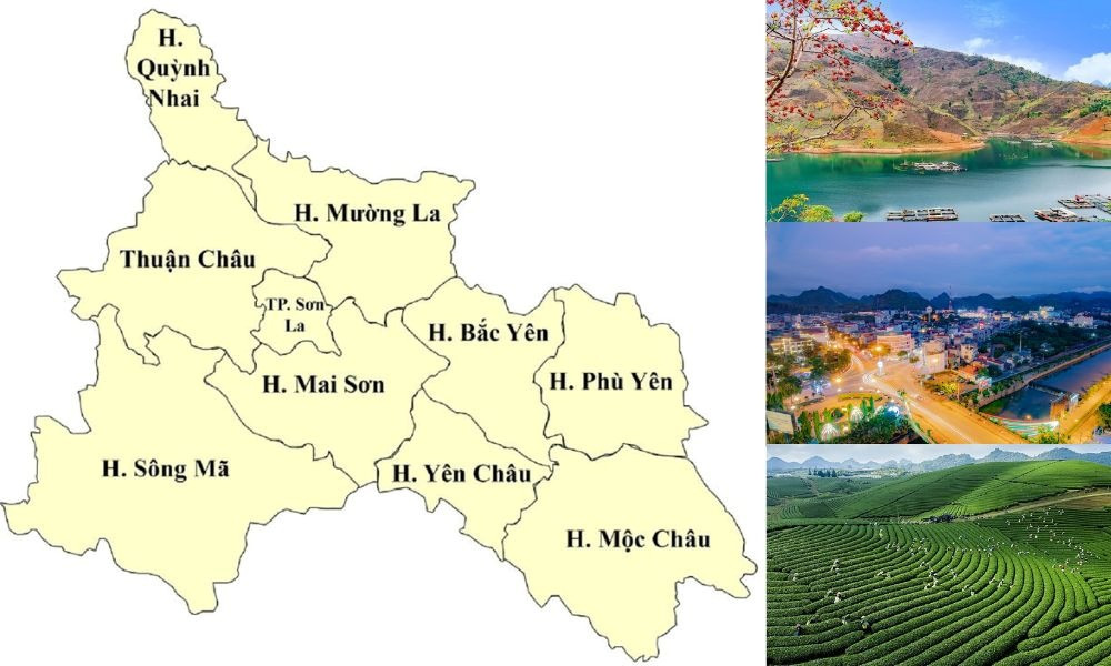 Bản đồ hành chính Tỉnh Sơn La (Ảnh: Sưu tầm internet)