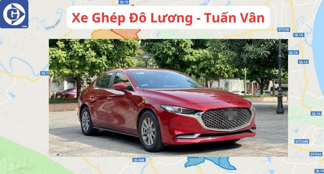 Bản đồ hiển thị lộ trình dự kiến cho dịch vụ xe ghép