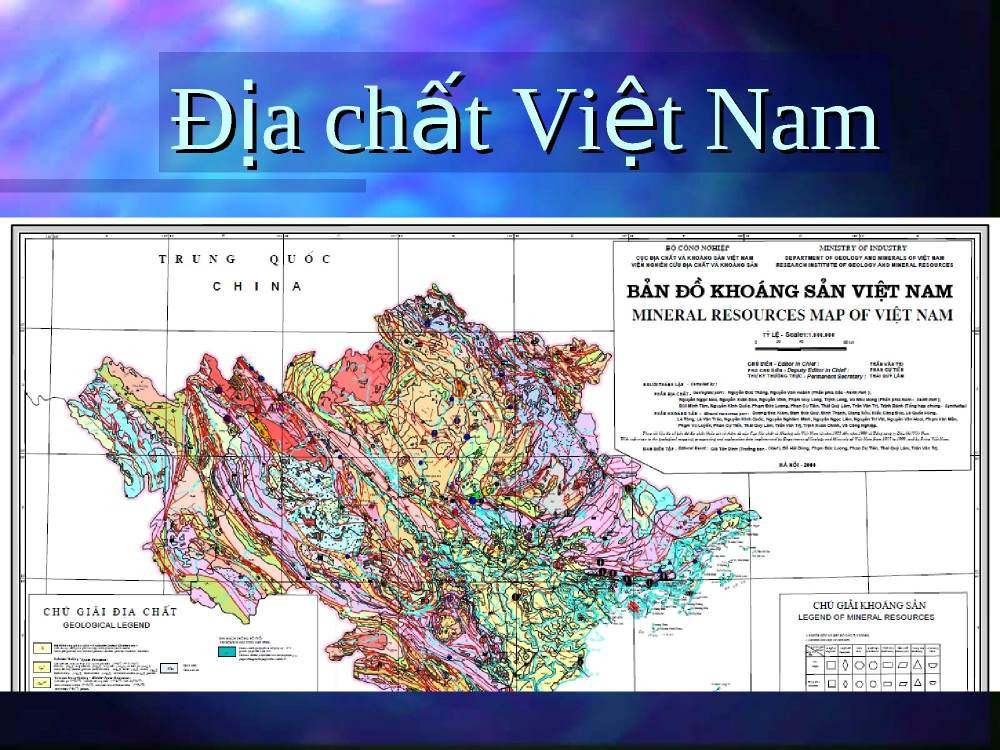 Bản đồ thể hiện tài nguyên khoáng sản tại Việt Nam