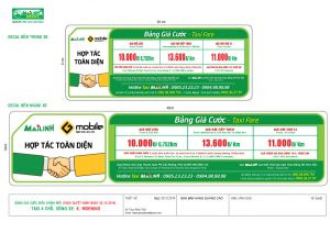 Bảng giá cước taxi Mai Linh Kia Morning 4 chỗ