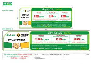 Bảng giá taxi Mai Linh cho các dòng xe lớn