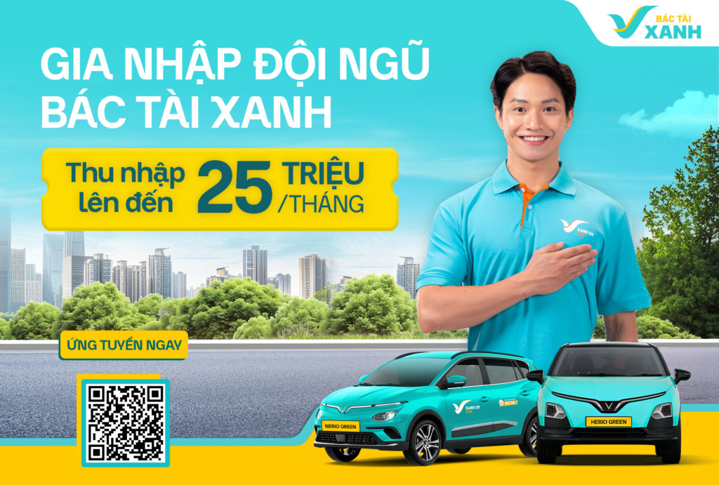 Bảng thống kê thể hiện mức thu nhập hấp dẫn lên tới 25 triệu đồng/tháng của tài xế Xanh SM, minh chứng cho lương taxi xanh sm cạnh tranh.