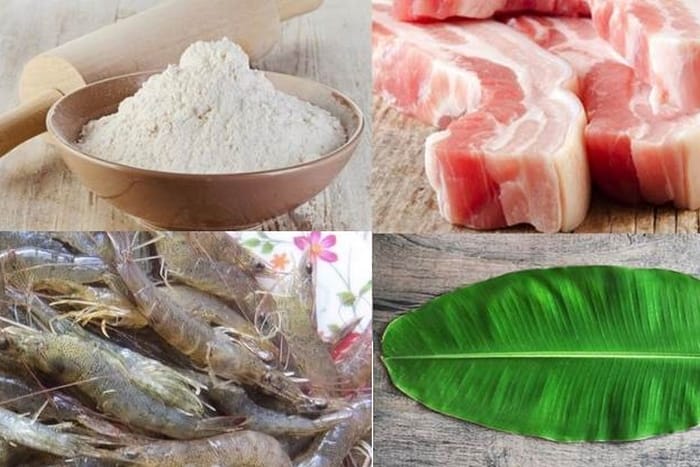 Các nguyên liệu chính để làm bánh ít mặn Bình Định