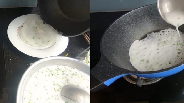 Cách tráng bánh xèo vỏ trên chảo chống dính