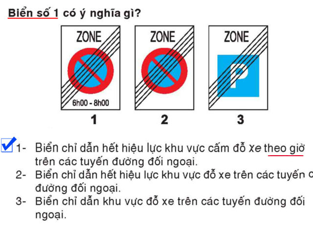 Biển báo hiệu đường đối ngoại trong bộ đề thi bằng lái xe máy A1