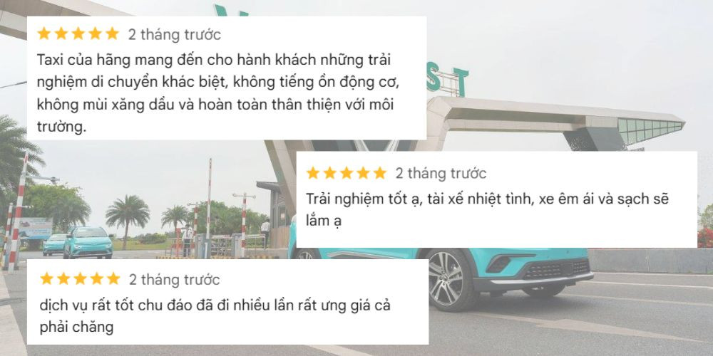 Biểu đồ và hình ảnh minh họa đánh giá của khách hàng về chất lượng dịch vụ taxi Xanh SM, thể hiện sự hài lòng về xe điện và tài xế chuyên nghiệp.