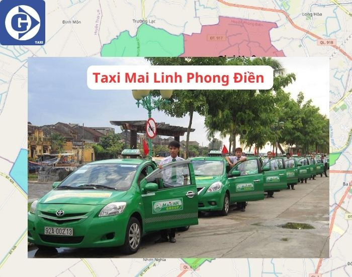 Biểu tượng xe taxi Mai Linh trên đường phố