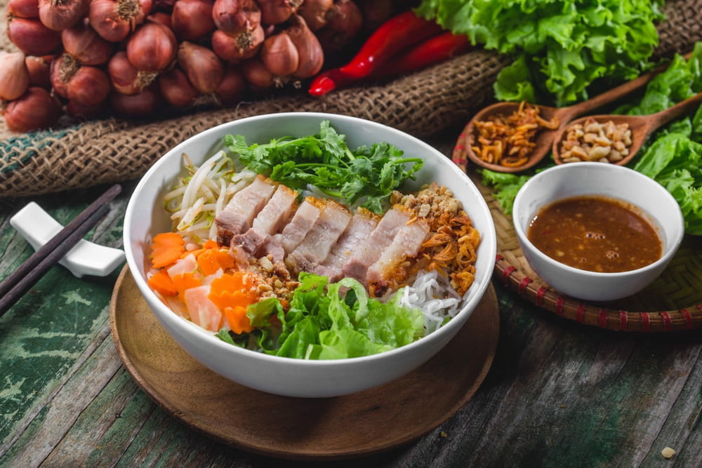 Bún mắm nêm Gia Lai với hương vị mắm ủ đậm đà