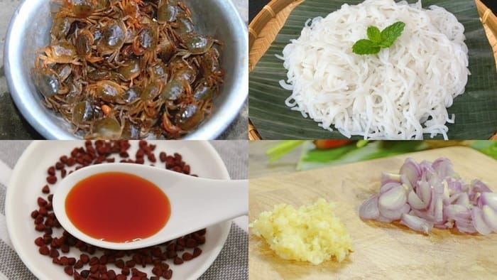 Một số nguyên liệu cơ bản cần chuẩn bị để nấu bún rạm béo ngọt đậm chất miền Trung