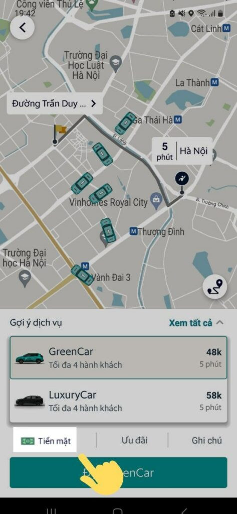 Các cách gọi taxi và thanh toán tiện lợi