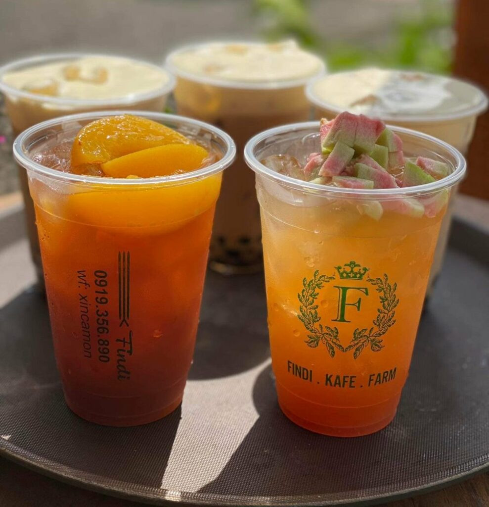 Các loại trà hoa quả tươi ngon tại Findi Coffee House Gia Lai
