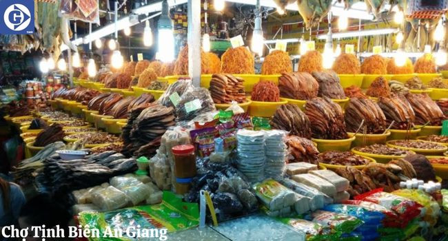 Các quầy hàng đặc sản tại Chợ Tịnh Biên An Giang