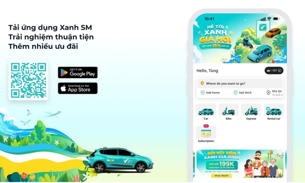 Cách đặt taxi xanh Bình Phước tiện lợi qua ứng dụng di động Xanh SM.