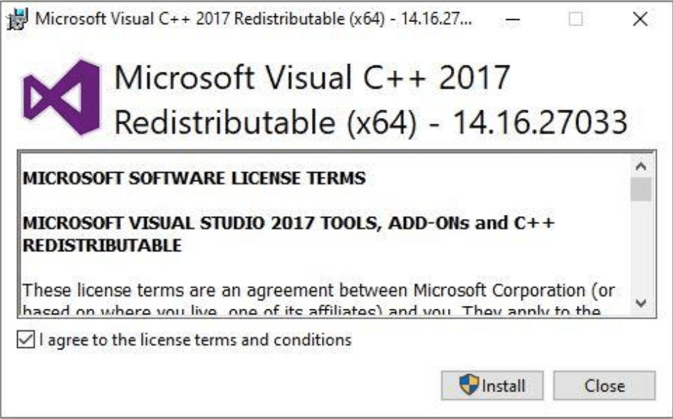 Cài đặt phần mềm bổ trợ Microsoft Visual C++ cho ôn tập mô phỏng