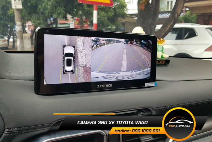 Camera 360 độ hỗ trợ quan sát toàn cảnh Toyota Wigo