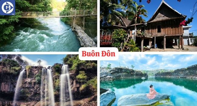 Cầu treo Buôn Đôn bắc qua sông Sêrêpôk, gắn liền với du lịch voi ở DakLak