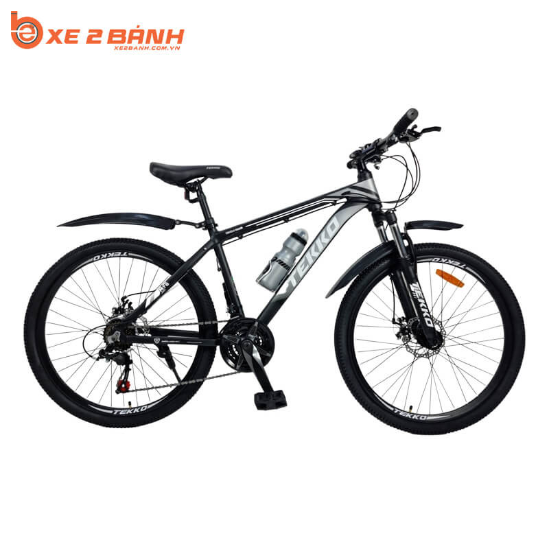 Chi tiết bộ truyền động trên xe đạp thể thao TEKKO R200 26 inch màu ghi