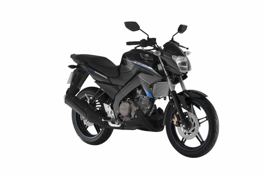 Chi tiết xe Yamaha FZ150i màu đen mới với tem xanh