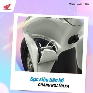 Chìa khóa thông minh Smartkey và hộc đựng đồ tiện lợi trên Honda Vision 2023