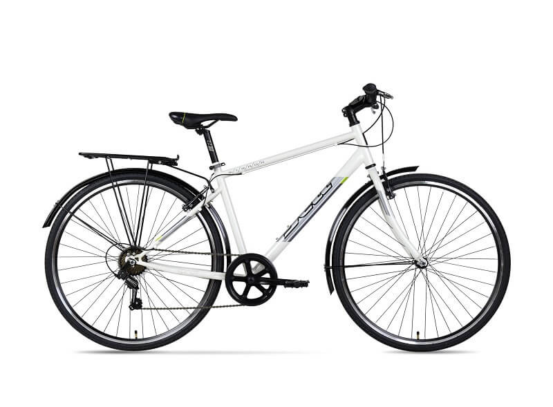 Chiếc xe đạp thể thao Jett Strada Sport màu trắng, nổi bật với công nghệ hiện đại và vật liệu cao cấp từ hãng Jett Canada