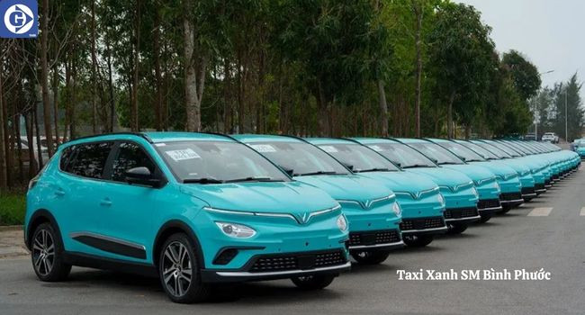 Chiếc xe taxi điện màu xanh ngọc của Xanh SM