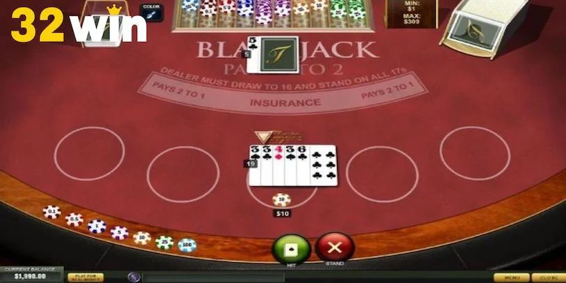 Chiến thuật Blackjack 32Win – Khi kỹ năng thắng thế may rủi