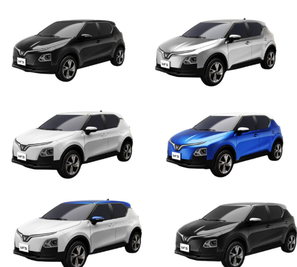 Chọn màu xe ô tô VF 5 Plus phù hợp với người mệnh Thuỷ với đa dạng các bản phối màu