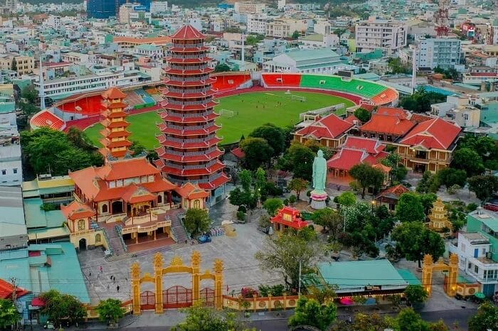 Chùa nằm ở Phường Lê Lợi, Quy Nhơn