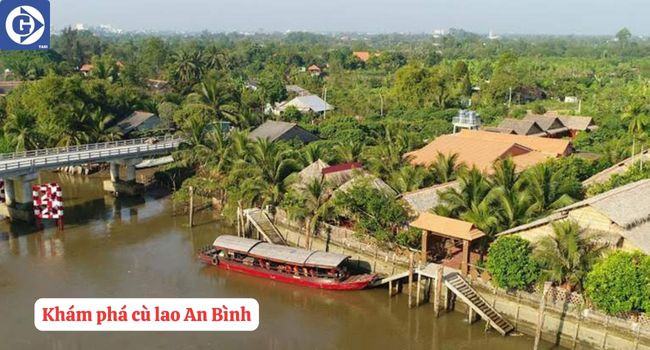 Con đường rợp bóng cây xanh trên cù lao An Bình, điểm đến du lịch Vĩnh Long