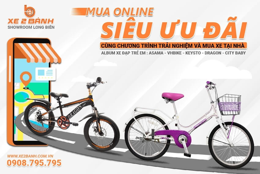 Cửa hàng cung cấp xe đạp trẻ em 2 bánh uy tín tại Hà Nội