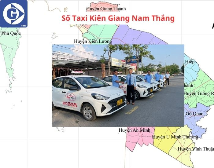 Dàn xe của hãng Taxi Nam Thắng phục vụ ở Kiên Giang