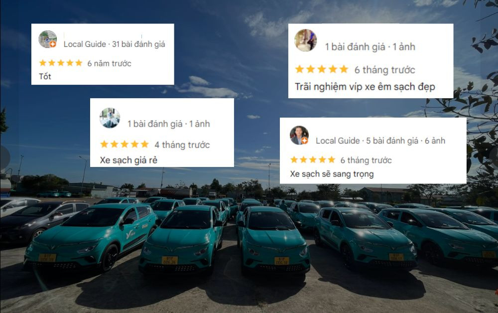 Dàn xe điện cao cấp của Taxi Xanh SM hoạt động mạnh mẽ tại An Khê