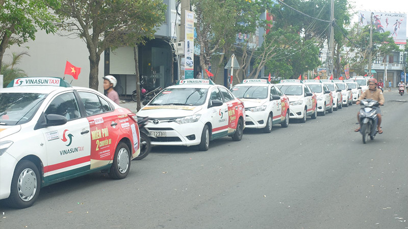 Dàn xe Taxi Vinasun Phú Yên